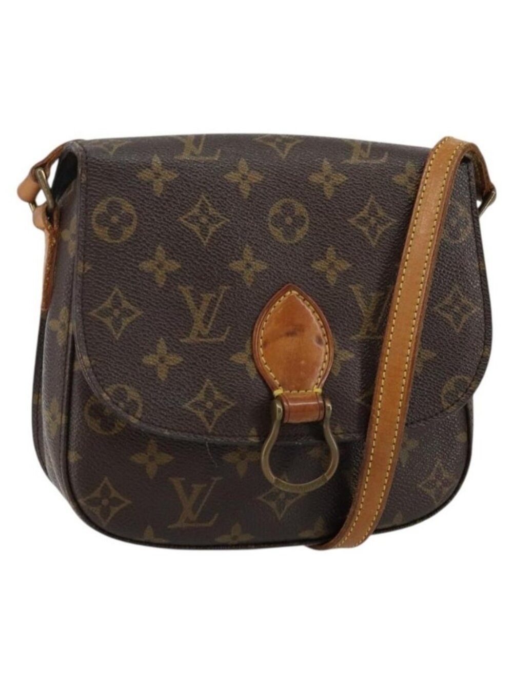 Authentic LOUIS VUITTON Monogram Saint Cloud MM Shoulder Bag M51243 LV